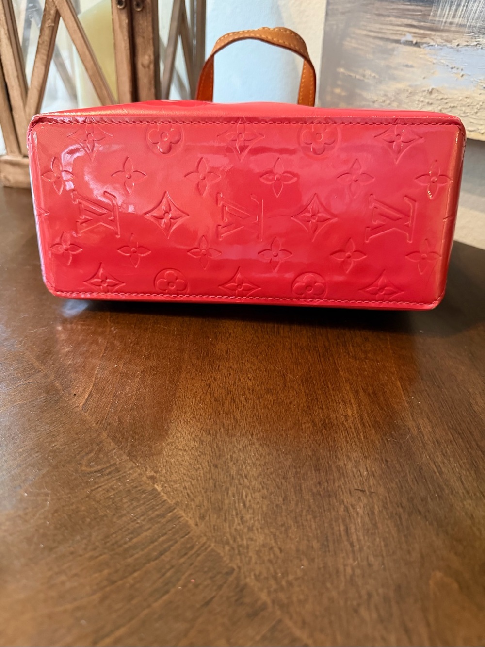 Authentic Louis Vuitton Vernis Reade PM Hand Bag Red - Picture 3 of 7